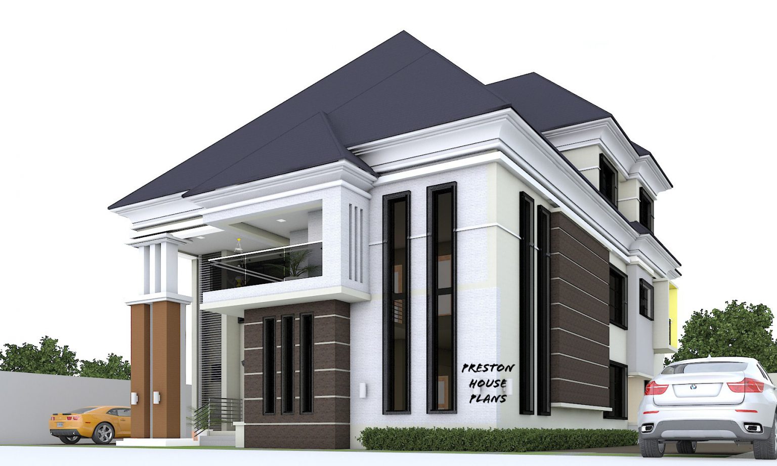 4 Bedroom Duplex Plan With A Penthouse - Preston House Plans