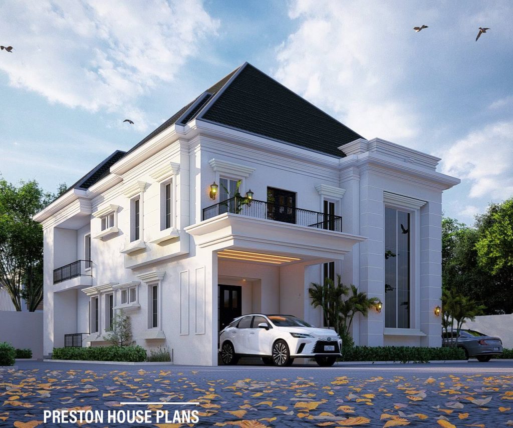 Modern classic villa design - Preston House Plans