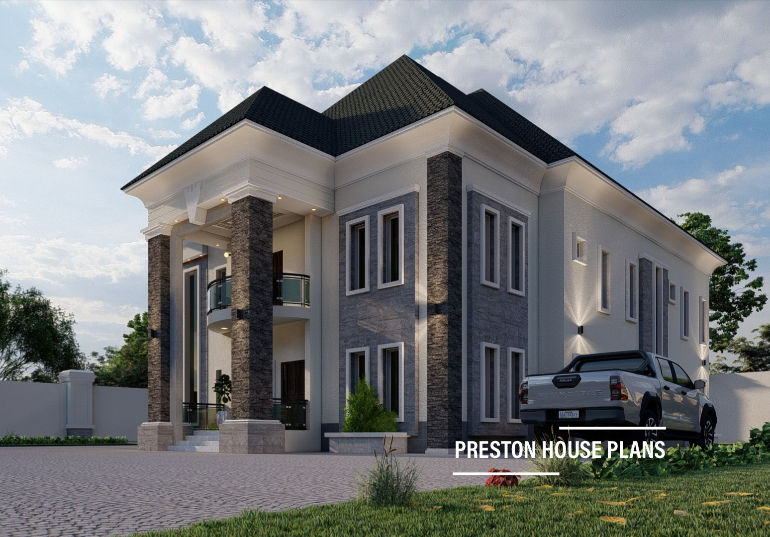 5 Bedroom Traditional Country Home Duplex Design