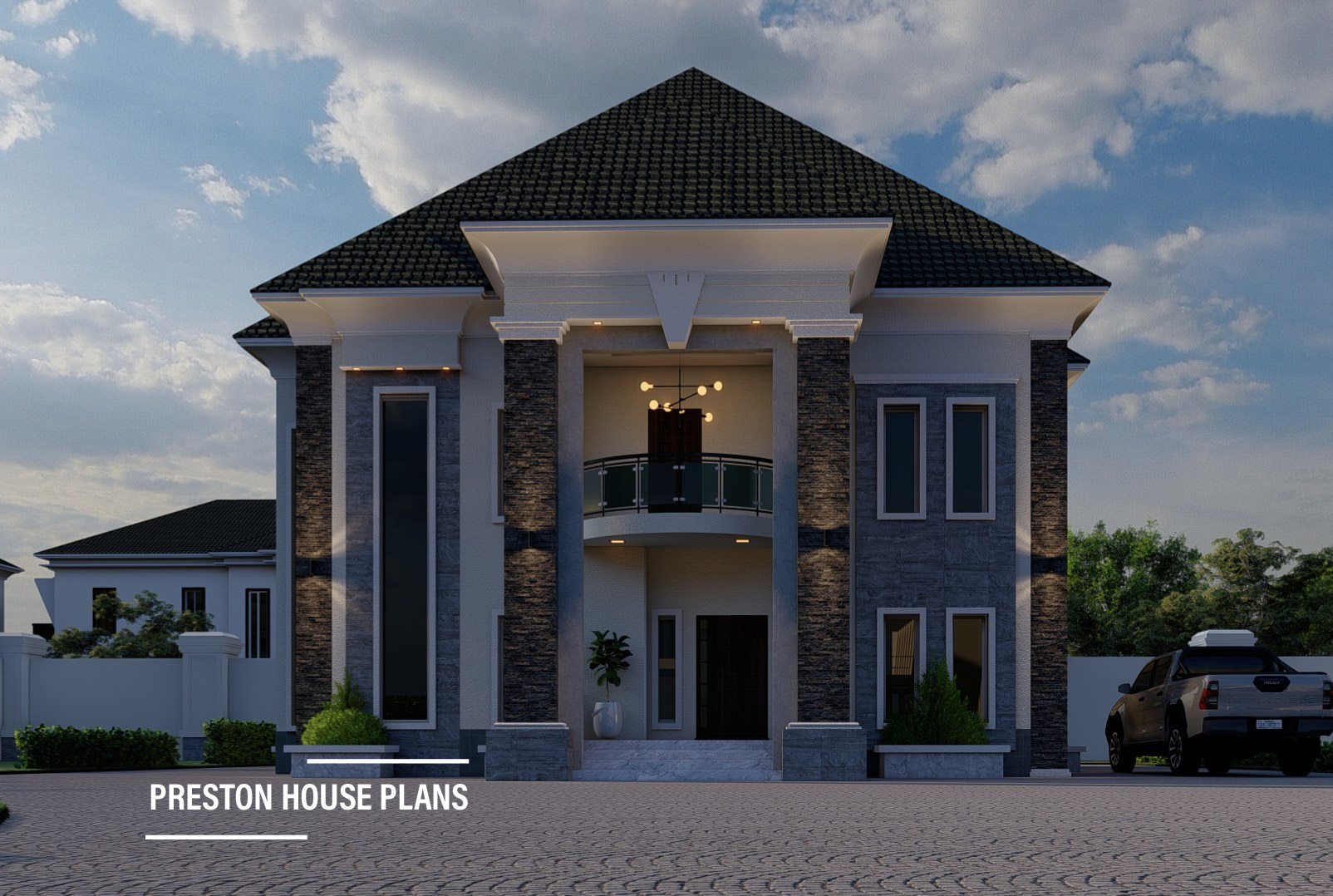 5 Bedroom Traditional Country Home Duplex Design